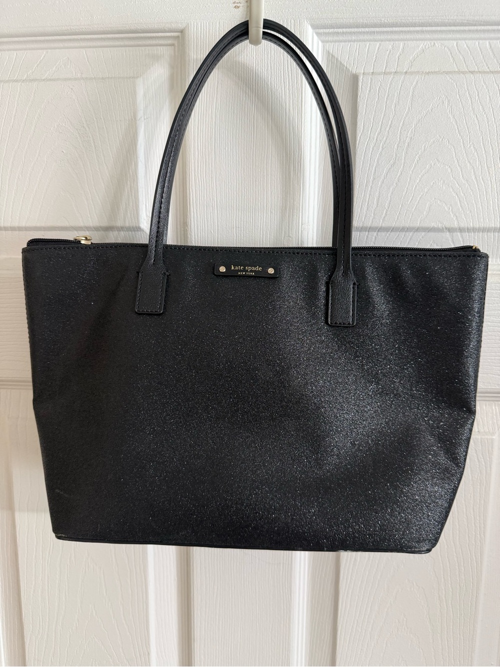 Kate Spade Haven Lane Hani Black Glitter Tote Bag - Picture 3 of 16